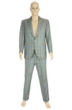 Noleggio abito completo uomo grigio Principe di Galles vintage_1