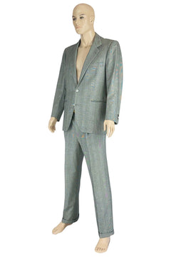 Noleggio abito completo uomo grigio Principe di Galles vintage_2