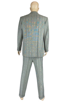 Noleggio abito completo uomo grigio Principe di Galles vintage_4