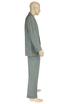 Noleggio abito completo uomo grigio Principe di Galles vintage_5