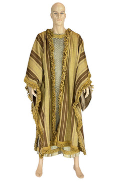 Noleggio Abito Storico Uomo con Mantello a Righe e Frange ###