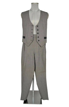 Noleggio abito uomo elegante vintage in tessuto grigio classico