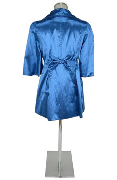Noleggio giacca satinata blu donna - Eleganza per eventi