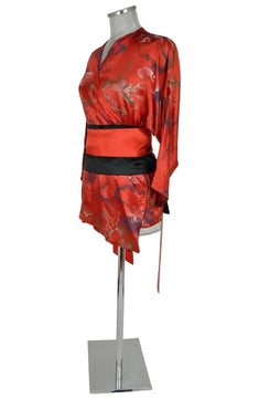 Noleggio kimono rosso unisex per eventi e rievocazioni-orientale
