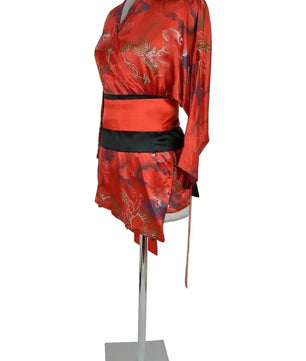 Noleggio kimono rosso unisex per eventi e rievocazioni-orientale