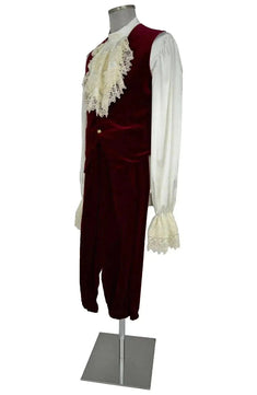 Noleggio abito storico uomo in velluto rosso del '700 - carnevale