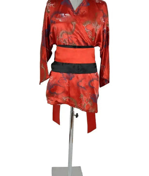 Noleggio kimono rosso unisex per eventi e rievocazioni-orientale