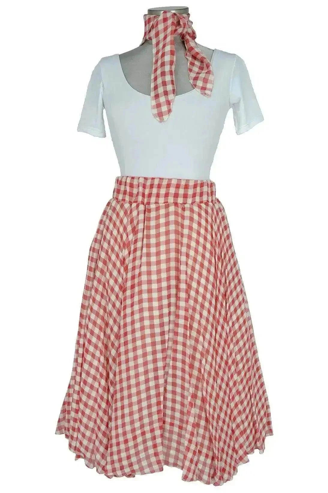Noleggio abito donna danza a quadri vintage - musical Grease