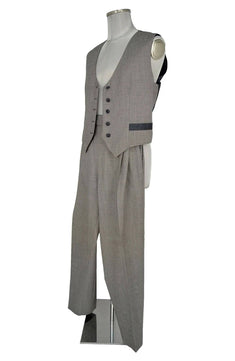 Noleggio abito uomo elegante vintage in tessuto grigio classico