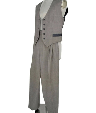 Noleggio abito uomo elegante vintage in tessuto grigio classico