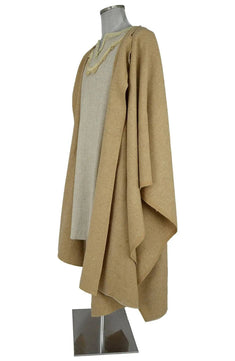 Noleggio Tunica Medievale Beige uomo con Mantello per Rievocazioni ###