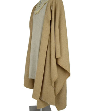 Noleggio Tunica Medievale Beige uomo con Mantello per Rievocazioni ###