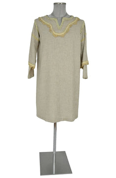 Noleggio Tunica Medievale Beige uomo con Mantello per Rievocazioni ###