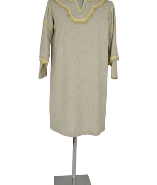 Noleggio Tunica Medievale Beige uomo con Mantello per Rievocazioni ###
