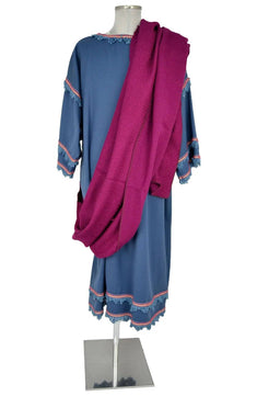 Noleggio tunica uomo stile storico con toga viola - rievocazioni ###