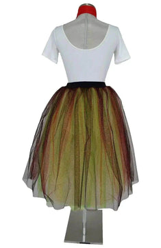 Noleggio abito donna gonna tulle multicolor e foulard - danza