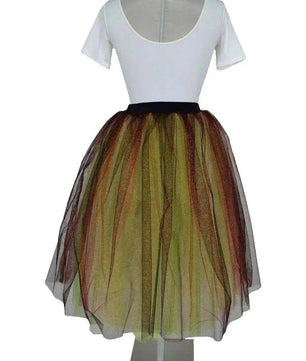 Noleggio abito donna gonna tulle multicolor e foulard - danza