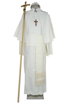 Noleggio abito uomo-talare bianco da papa per rievocazioni-carnevale ###