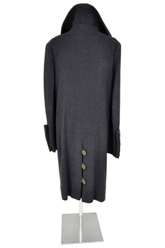 Noleggio cappotto lungo vintage uomo in lana antracite-vintage
