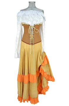 Noleggio abito donna con bustino e balze in stile vintage - danza