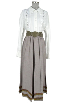 Noleggio abito vittoriano donna, gonna grigia inizio '900-vintage