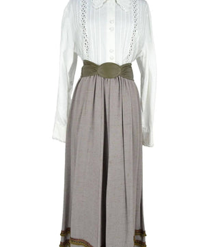 Noleggio abito vittoriano donna, gonna grigia inizio '900-vintage