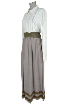 Noleggio abito vittoriano donna, gonna grigia inizio '900-vintage