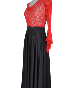 noleggio-abito-donna-flamenco-pizzo-rosso-danza_2