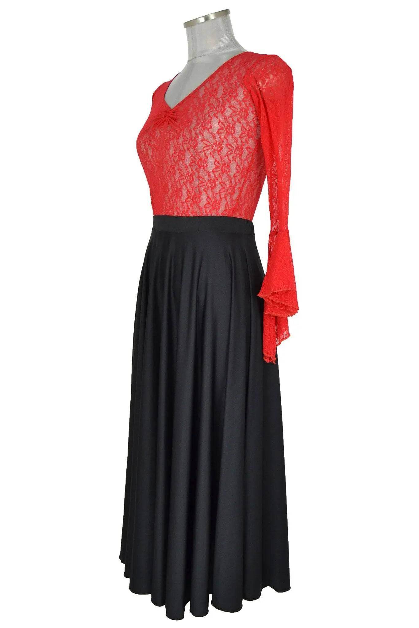 noleggio-abito-donna-flamenco-pizzo-rosso-danza_2