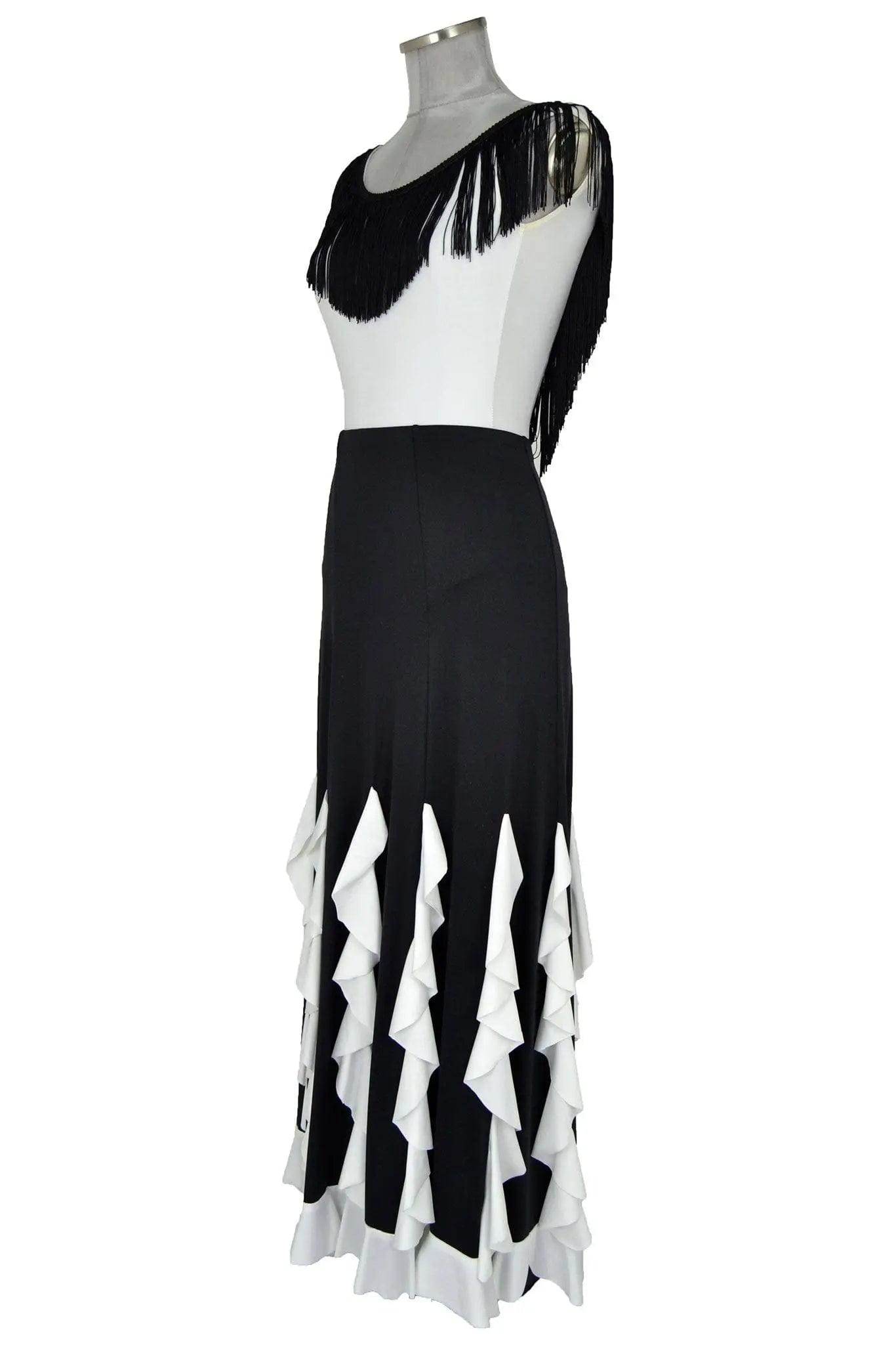 noleggio-abito-donna-flamenco-frange-bianco-nero_2