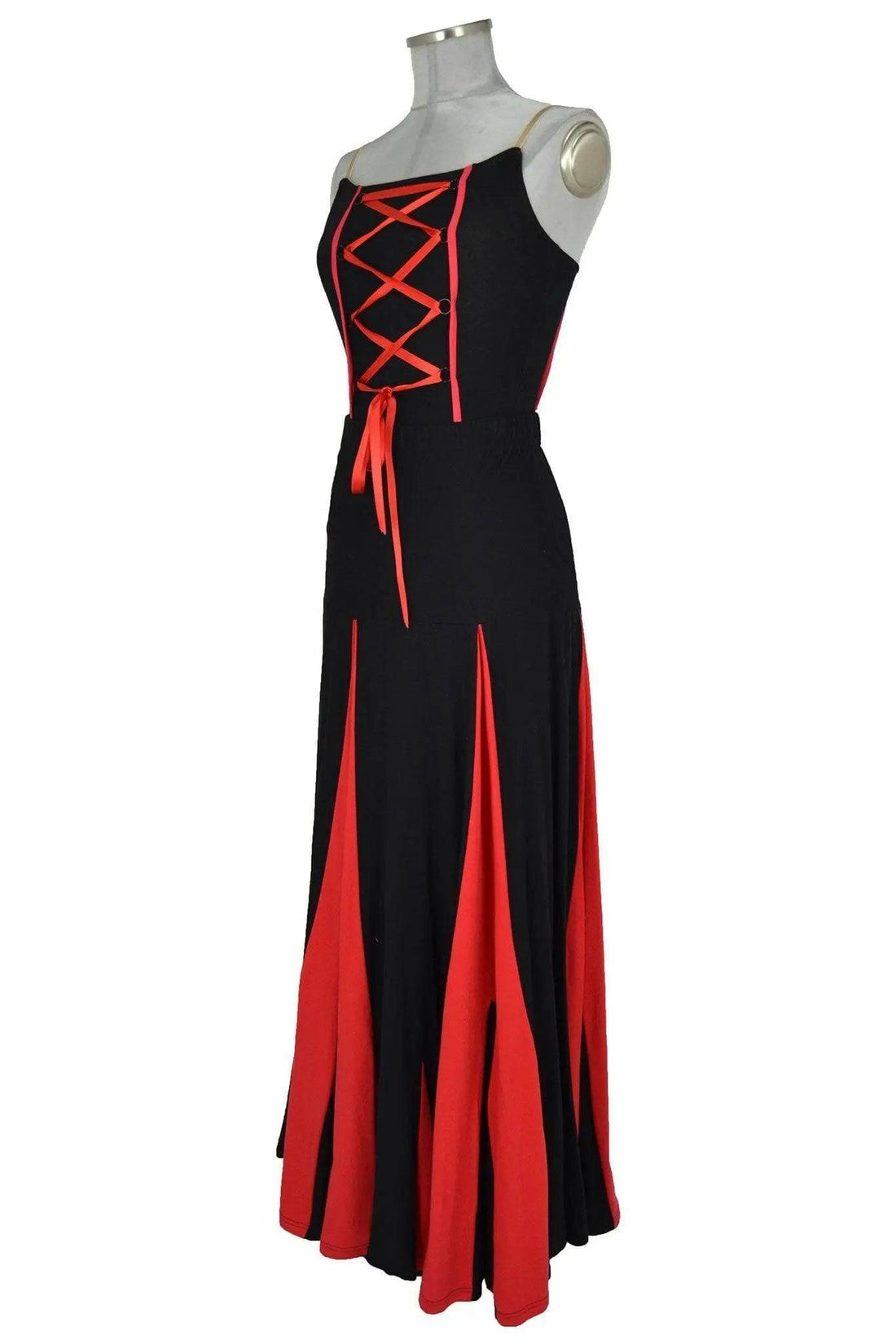 noleggio-abito-donna-rosso-nero-flamenco_2