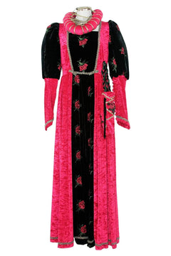 Costume donna del tardo medioevo o inizio rinascimento - storico - carnevale
