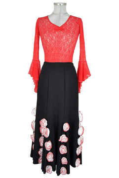 Costume donna stile spagnolo per balletti , Flamenco ed esibizioni varie - danza