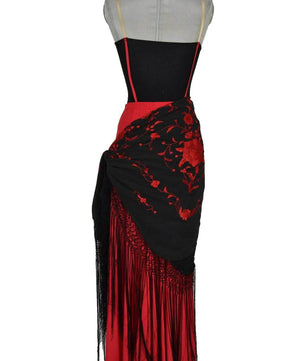 Costume donna stile spagnolo per zingare, popolane o danza come Carmen