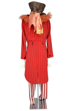 Costume uomo per carnevale adatto a Cappellaio Matto, clown o imbonitore da circo