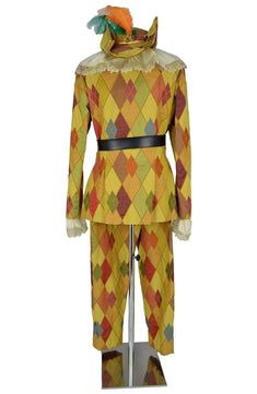 Costume uomo per carnevale di Arlecchino in Commedia dell'Arte, recite e sfilate