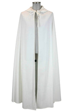 Mantello bianco uomo donna con cappuccio- storico -rievocazioni