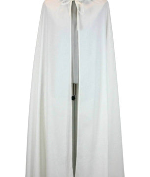 Mantello bianco uomo donna con cappuccio- storico -rievocazioni