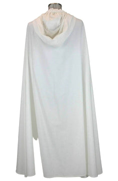 Mantello bianco uomo donna con cappuccio- storico -rievocazioni