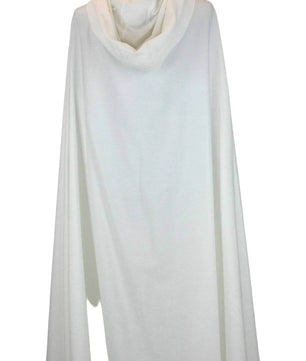 Mantello bianco uomo donna con cappuccio- storico -rievocazioni