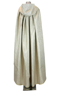 Mantello lungo donna damascato con cappuccio - storico - carnevale