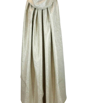 Mantello lungo donna damascato con cappuccio - storico - carnevale