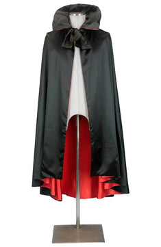 Mantello uomo in raso nero Dracula - carnevale