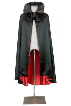 Mantello uomo in raso nero Dracula - carnevale