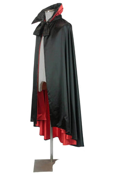 Mantello uomo in raso nero Dracula - carnevale