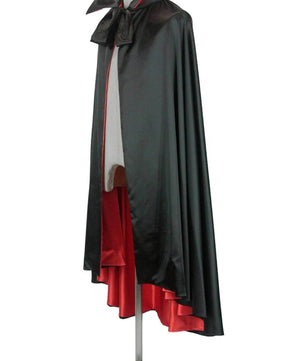 Mantello uomo in raso nero Dracula - carnevale