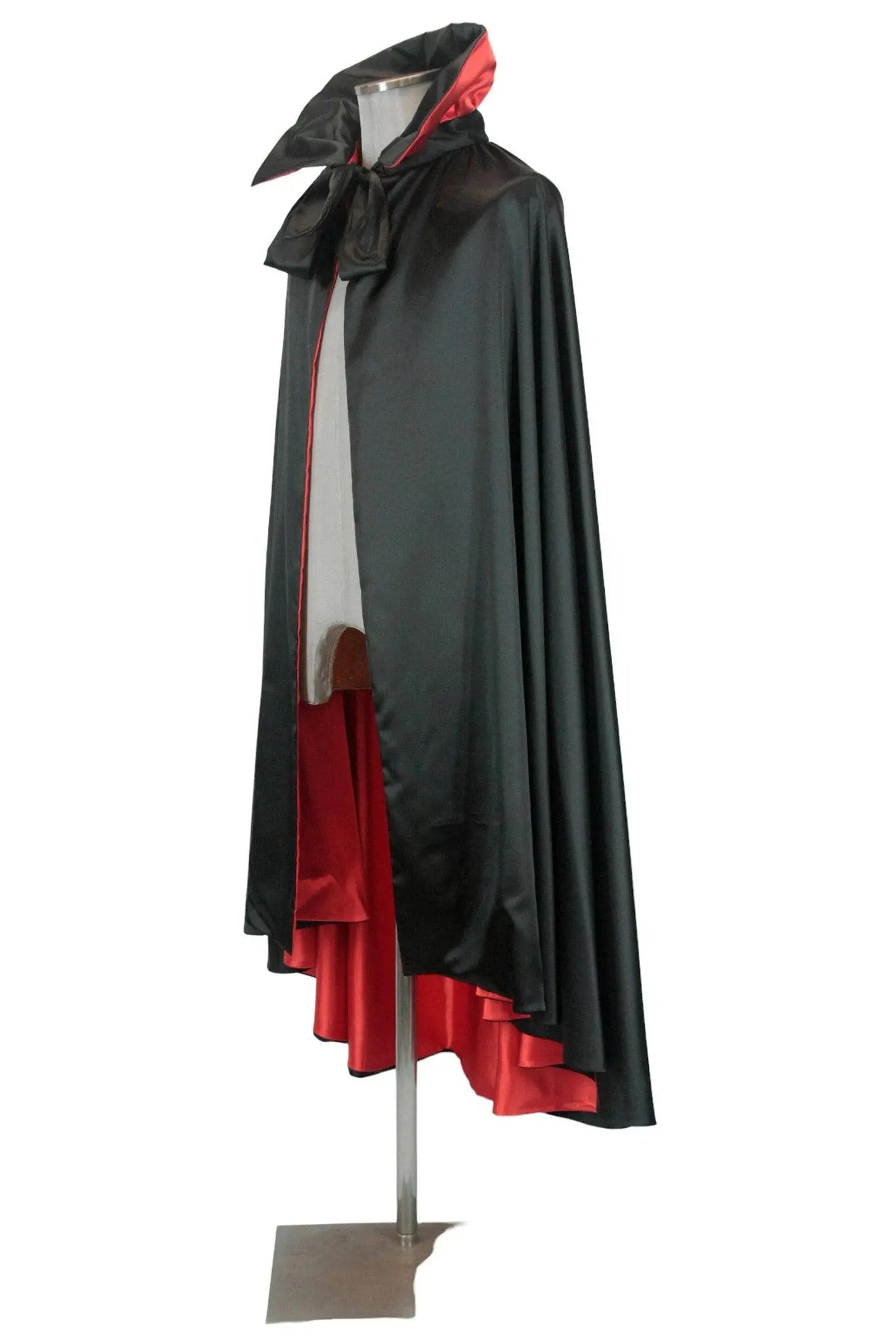 Mantello uomo in raso nero Dracula - carnevale – COSTUMIA