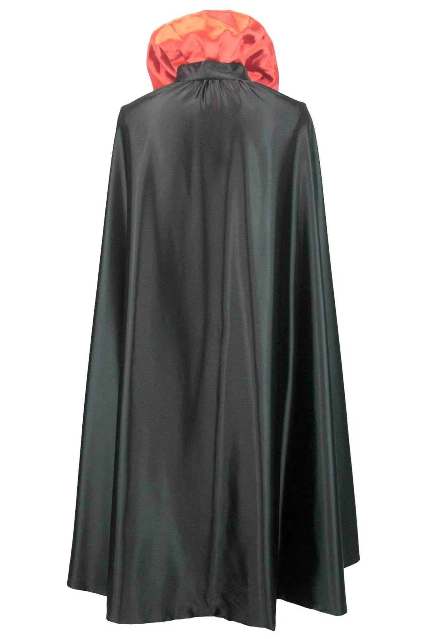 Mantello uomo in raso nero Dracula - carnevale