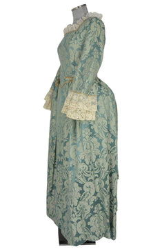 Noleggio abito barocco donna verde damascato-storico-carnevale