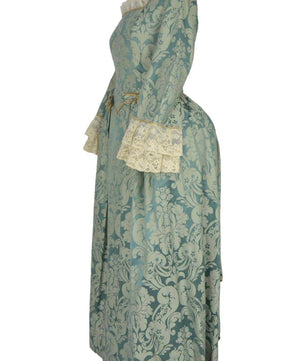 Noleggio abito barocco donna verde damascato-storico-carnevale